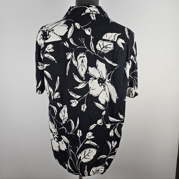 Porter & Ash Linen Blend Short Sleeve Men's Hawaiian Casual Button Down Size XL - Picture 2 of 5